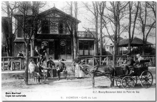 Le caf du Lac vers 1910 